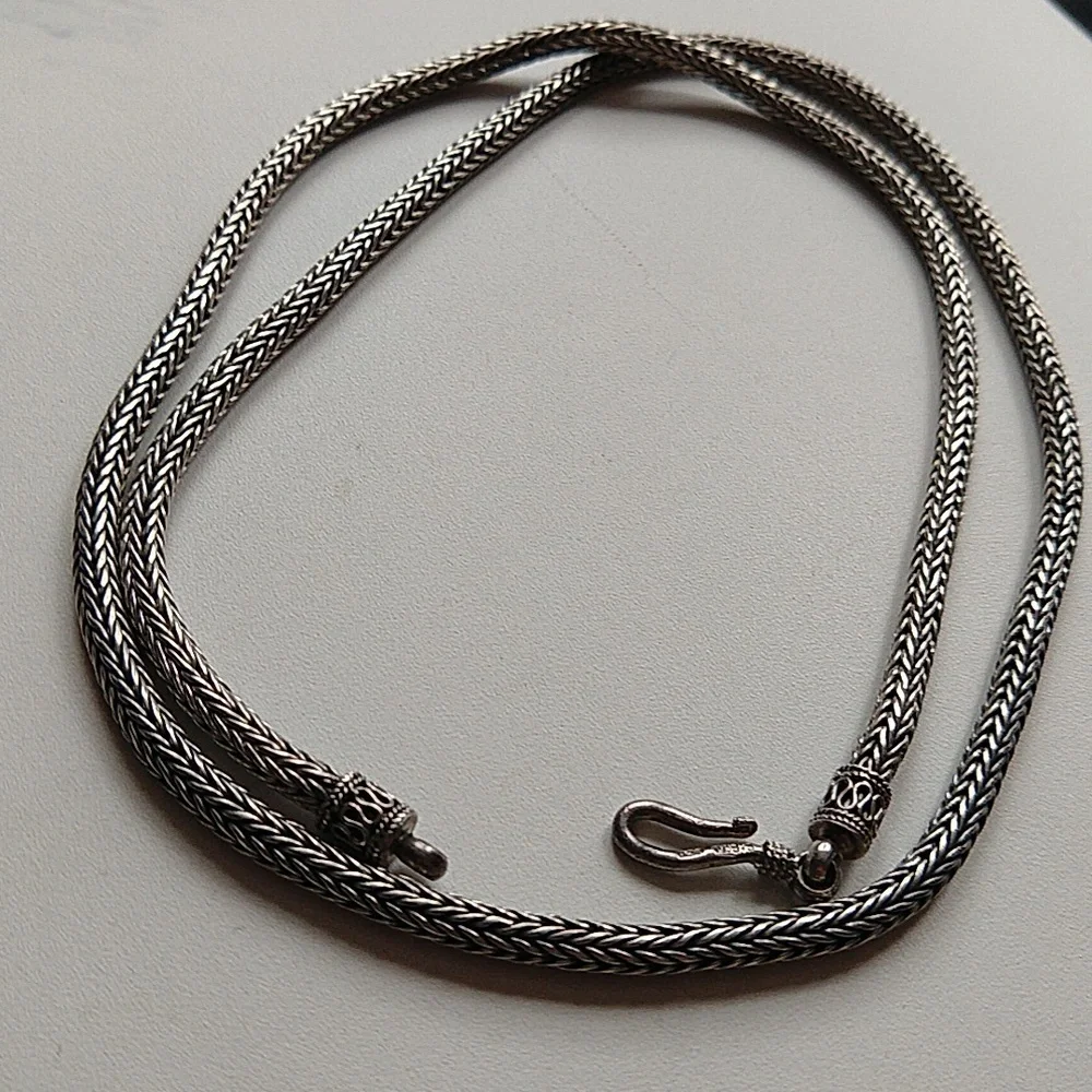 Vintage Bali style snake chain 925 sterling silver